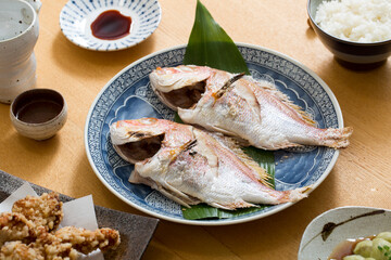 チダイの塩焼き