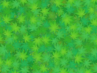 もみじの背景⑤重なり_緑系