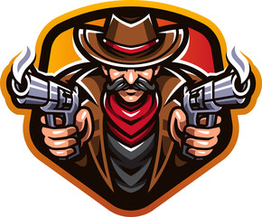 Cowboy esport mascot © Logitex