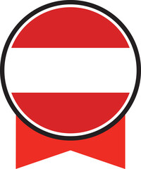  Austrian flag, the flag of Austria, vector illustration
