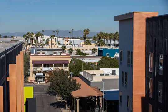 Afternoon View Of Downtown Chandler, Arizona, USA.