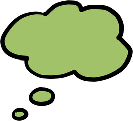 doodle freehand sketch drawing of word balloon.