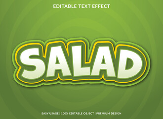 Fototapeta na wymiar salad text effect template use for business logo and brand