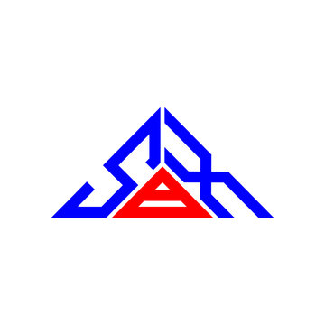 SBX letter logo creative design with vector graphic, SBX simple and modern logo in triangle shape.