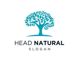 Naklejka premium Logo design about head of nature on white background. created using the CorelDraw application.