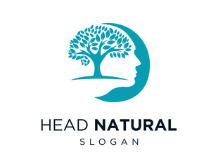 Logo design about head of nature on white background. created using the CorelDraw application.