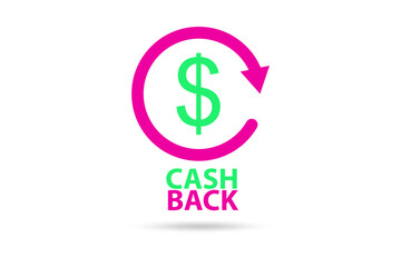 Cash back concept of money returning to customer