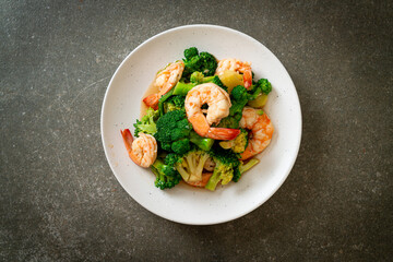 stir-fried broccoli with shrimps