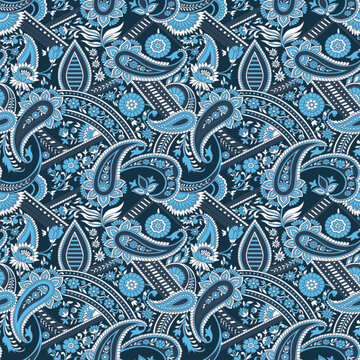 traditional Indian paisley pattern on  background