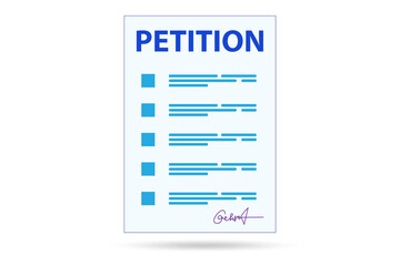 Petition application concept with form