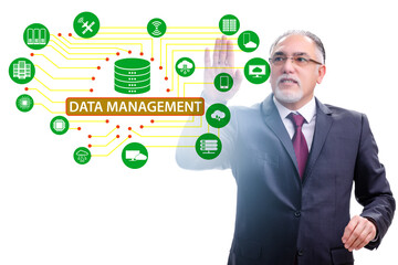 Business people in data management concept