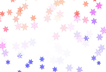 Light Purple vector background with beautiful snowflakes, stars.