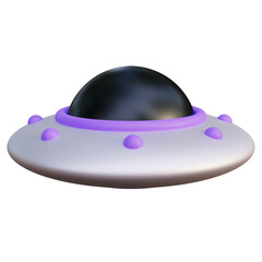 UFO Alien 3D Illustration. Highly Rendered Alien Spaceship 3D Illustration, Suitable for Landing Page or Mobile App Design © Fahrul