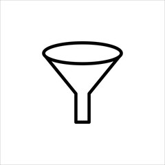 Funnel icon. Flat design style. filter icon vector design illustration
