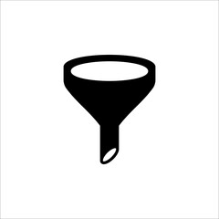 Funnel icon. Flat design style. filter icon vector design illustration