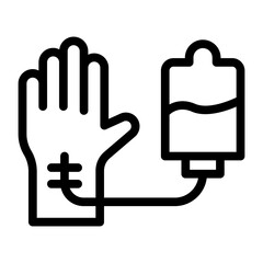 blood transfusion line icon illustration vector graphic