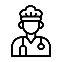 doctor line icon illustration vector graphic