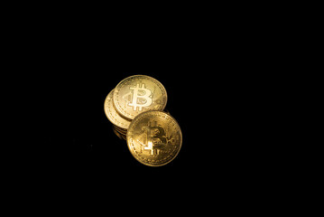 bitcoin black background money