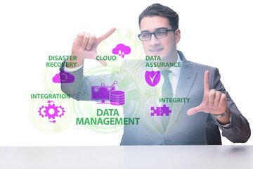 Data management concept with business people