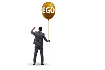 Businessman in excessive ego concept