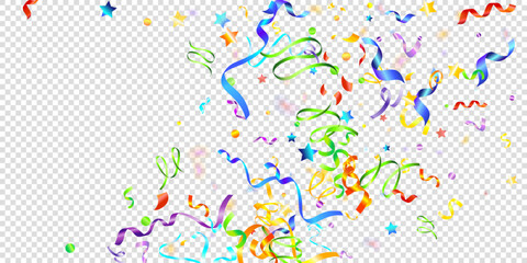 ribbon serpentine tinsel red spiral color curly