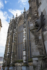 Architectural detail of the Aachen Cathedral in Aachen, Germany, one of the oldest cathedrals in...