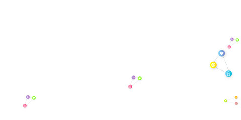 Social media marketing icons internet tags target