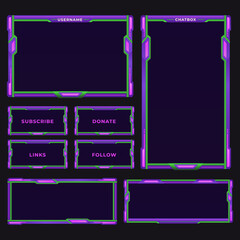 overlay streaming frame with gradient color design