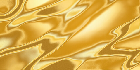 CGで生成された金色のサテン生地風背景テクスチャ