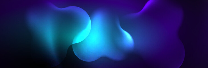 Magic neon glowing lights abstract background wallpaper design, vector illustration