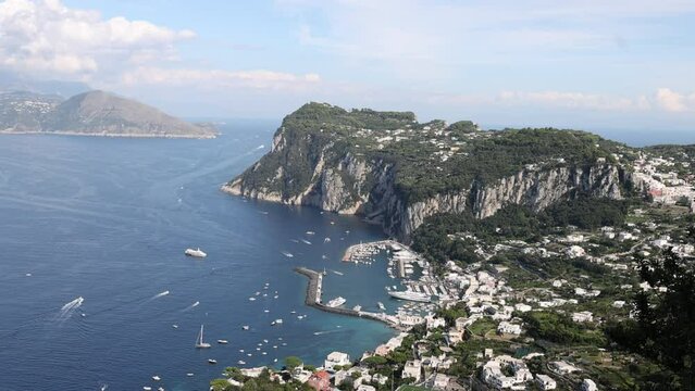 Tourists from around the world arrive at Porto Turistico di Capri 
