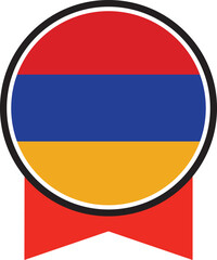 Fototapeta premium Armenia flag, the flag of Armenia, vector illustration 