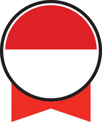 Indonesia flag, the flag of Indonesia, vector illustration	
