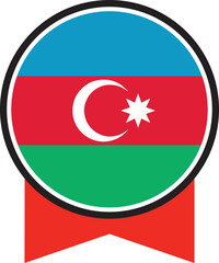 Azerbaijan flag, the flag of Azerbaijan, vector illustration	
