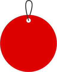 Red Label Price Tag Template