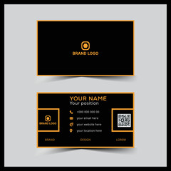 modern orange business card template