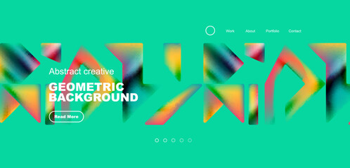 Fluid triangles minimal abstract background. Techno or business concept, pattern for wallpaper, banner, background, landing page