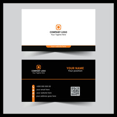 Professional elegant black and  white modern business card