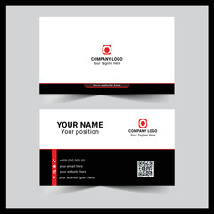 Professional elegant black white and modern business card