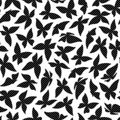 Obraz na płótnie Canvas Simple and beautiful butterfly seamless pattern,