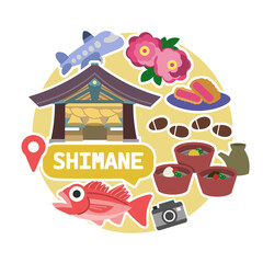 島根のアイコン　線無し　丸