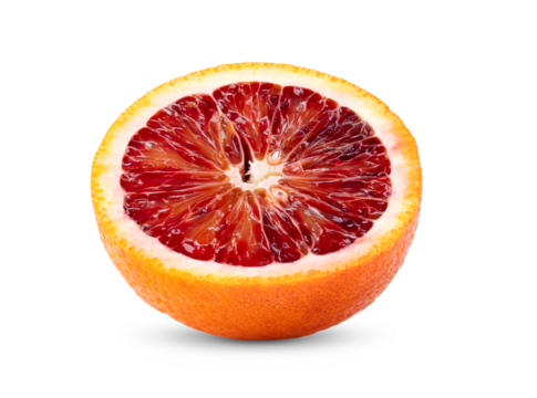Blood orange isolated on transparent png