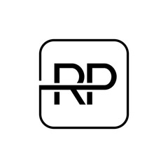 Initial RP letter Logo Design vector Template. Creative RP Letter Logo Design Vector Illustration.