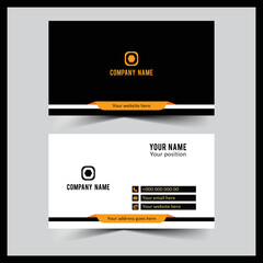 Professional elegant black and white clean modern business card design corporate template