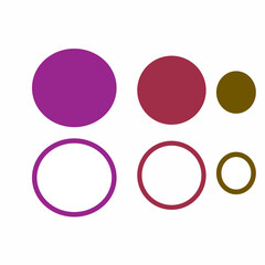 Circle banner with gradient isolated on white background. Vector set. Liquid vivid gradients for banners, brochures, covers. Abstract liquid form. Colorful bright neon template. Dynamic soft color.