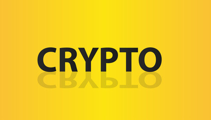 Banner with crypto text. Vector illustration