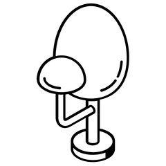 A linear isometric icon of tree 