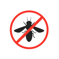 Mosquitoes are prohibited. Vector illustration