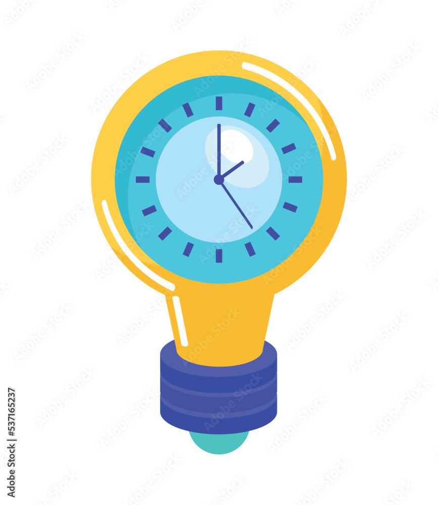 Wall mural clock in bulb