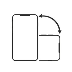 Returned smartphone isolated icon. Device rotation symbol. Return your device. Vector illustration